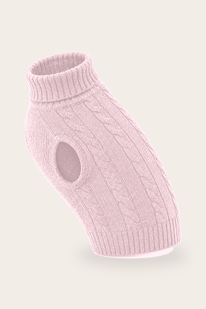 Sleeveless Cashmere Pet Sweater for Dogs & Cats - Rose Petal Pink