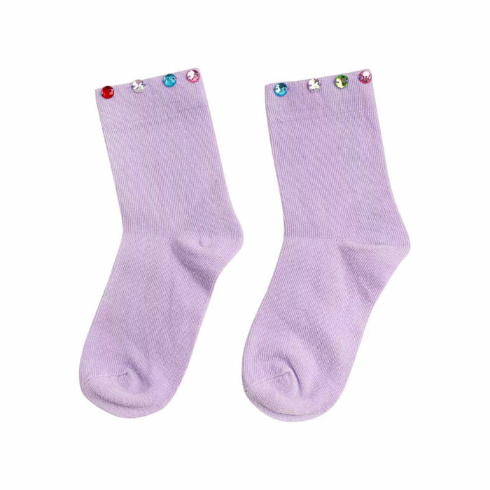 Lola + The Boys Accessories Lavender Sparkle Gem Socks