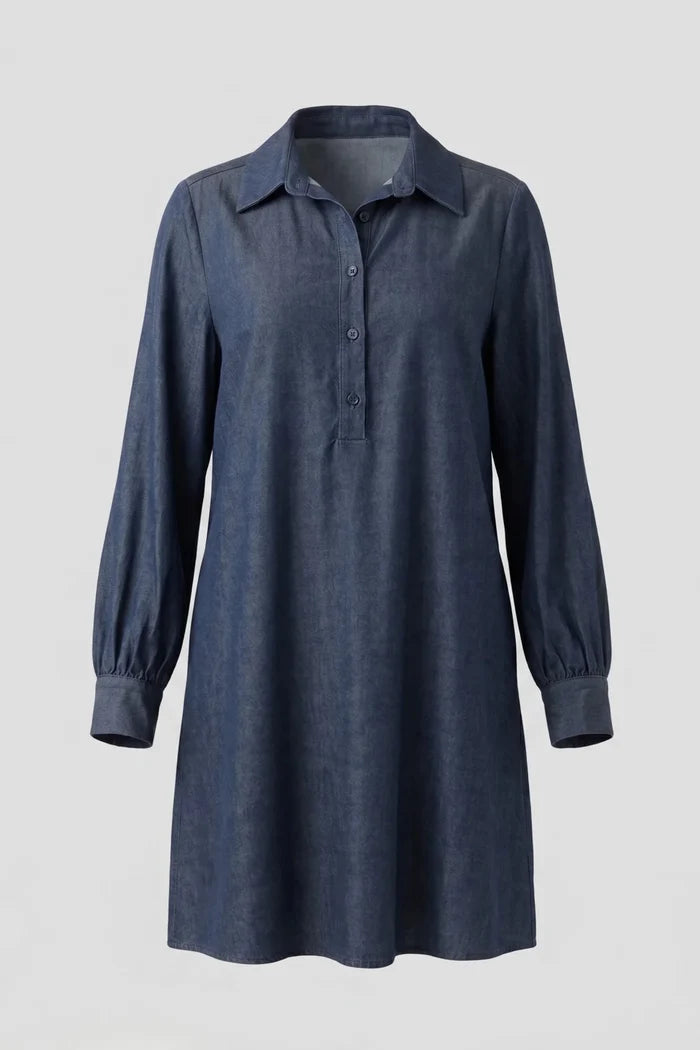 Ефектна дънкова рокля "Tina" от лиоцел Roberto&Co Roberto Fashion Store Dress CRB1007DRSDENIM-M M