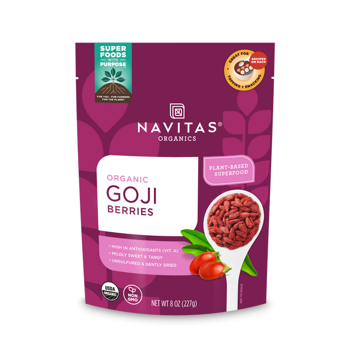 Navitas Organics 8oz. Goji Berries front of bag