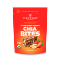 Navitas Organics Superfood+ Strawberry Peanut Chia BITES package on a white background