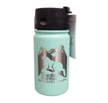 The Hoarding Marmot 12oz Insulated Fifty/Fifty Cool Mint colored Water Bottle.