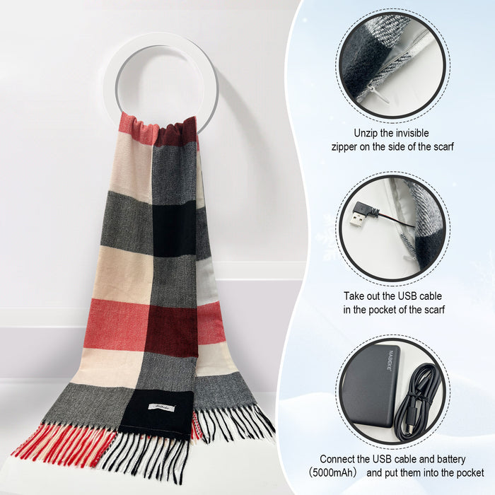 Thermal Multifunctional Electric Heating Scarf Women's Shawl Charging Heating - Livefree
