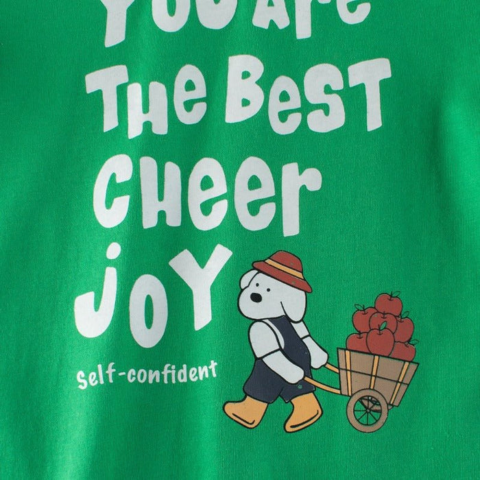 Toddler/Kid Girl Long Sleeve "You Are The Best" Print Design Green T-Shirt