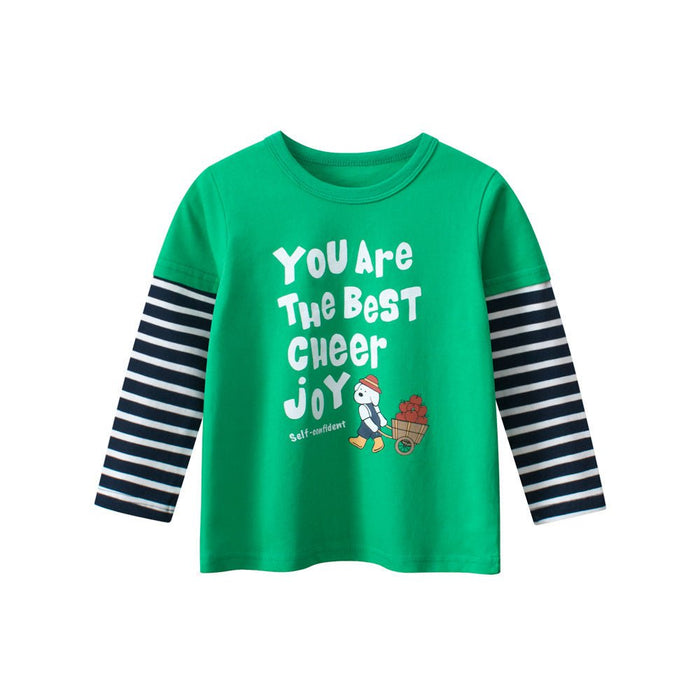 Toddler/Kid Girl Long Sleeve "You Are The Best" Print Design Green T-Shirt