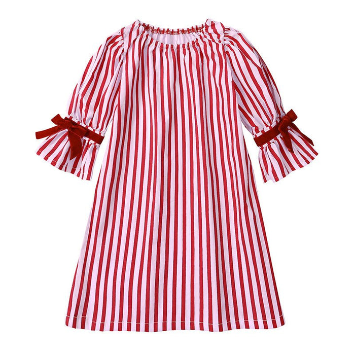 Toddler/Kid Long Sleeve Red Stripe Pajama (3 Designs)