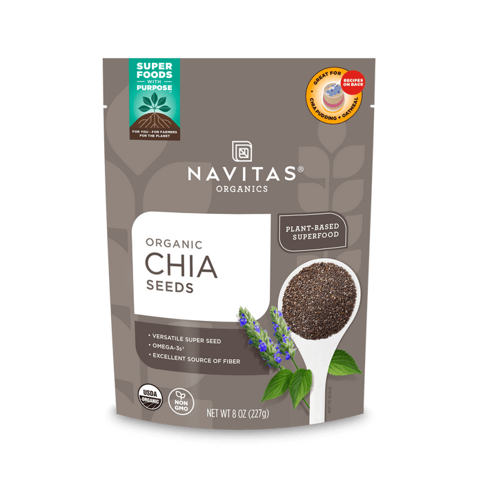 Navitas Organics 8oz. Chia Seeds front of bag