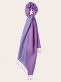 Two Tone Reversible Pashmina Wrap in Blue and Purple