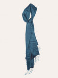 Two Tone Reversible Pashmina Wrap in Blue