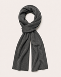 Unisex Cashmere Knitted Scarf - charcoal