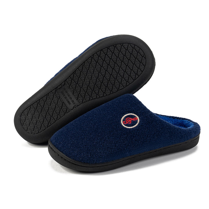 Warm Velvet Woolen Couple Non Slip Cotton Slippers - Livefree