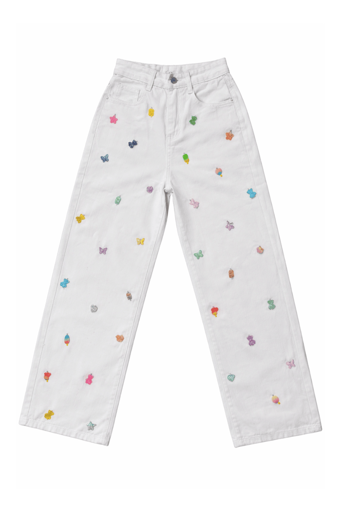 Lola + The Boys Bottoms White Cutie Charm Jeans