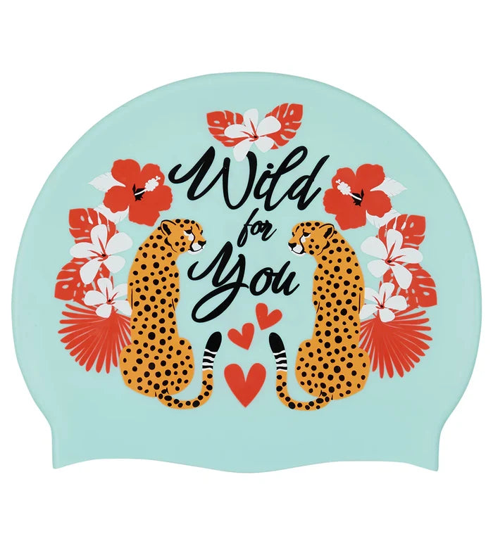 Wild For You - Silicone Swim Cap