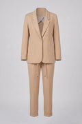 Дамски памучен комплект 2 в 1 сако Roberto&Co - бежово Roberto&Co Roberto Fashion Store Set AVR0907SETBEIBLZ-46 46