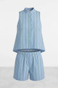Дамски лиоцелов комплект 2 в 1 Roberto&Co - синьо Roberto&Co Roberto Fashion Store Set NWA0907SETBLUBOX-M/L M/L