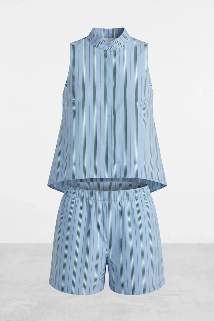 Дамски лиоцелов комплект 2 в 1 Roberto&Co - синьо Roberto&Co Roberto Fashion Store Set NWA0907SETBLUBOX-M/L M/L