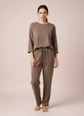 Дамски Спортен Комплект от 2 части с Модал, Кафяв So Cute Roberto Fashion Store Set SOC1302SETBROMODS S
