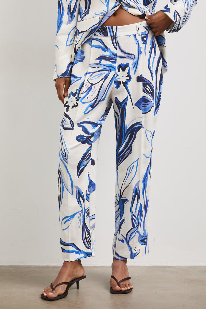 Women's 2-piece set - cream blazer and trousers "Malwina"