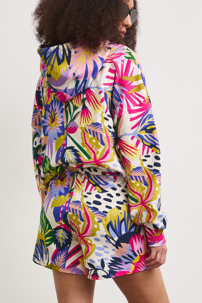 Women's 2-piece sports set - sweatshirt and shorts "Konwalia"
