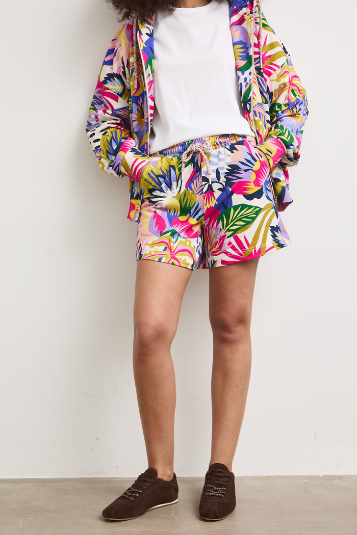 Women's 2-piece sports set - sweatshirt and shorts "Konwalia"