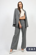 Дамски Костюм от 2 части, Сив Roberto Fashion Roberto Fashion Store Set KPS0311SETGRYHBN36 36 Кафяв