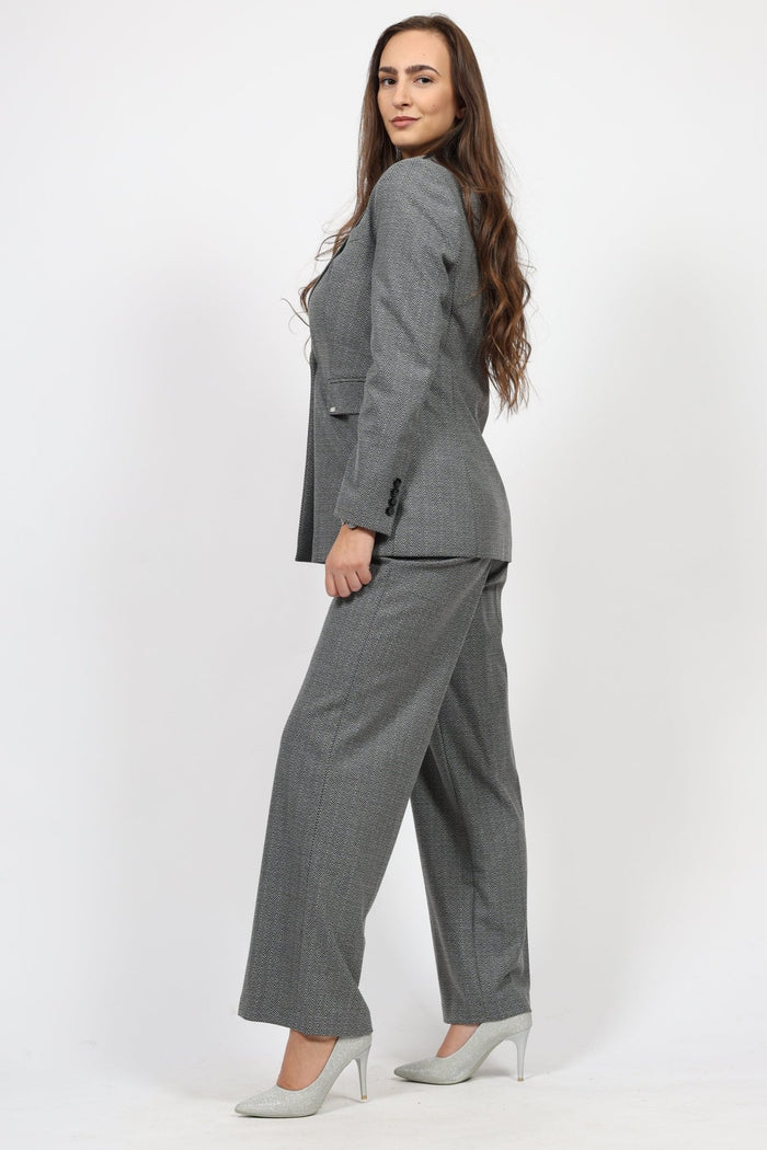 Дамски Костюм от 2 части, Сив Roberto Fashion Roberto Fashion Store Set KPS0311SETGRYHBN36 36 Кафяв