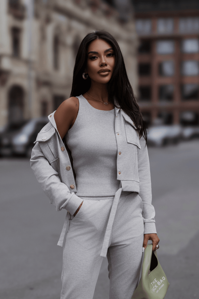 Дамски 3-частен спортен комплект Milano, меланж бежов LaBalancia Roberto Fashion Store Set 5907378523825 XS/S