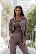 Дамски 3-чeстен спортен комплект Milano, цвят Fango, 100% памук LaBalancia Roberto Fashion Store Set 5907378523856 XS/S