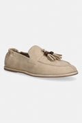 Women's beige suede loafers "Vesna"
