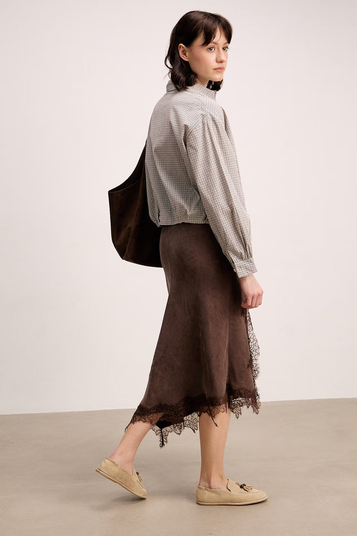 Women's beige suede loafers "Vesna"