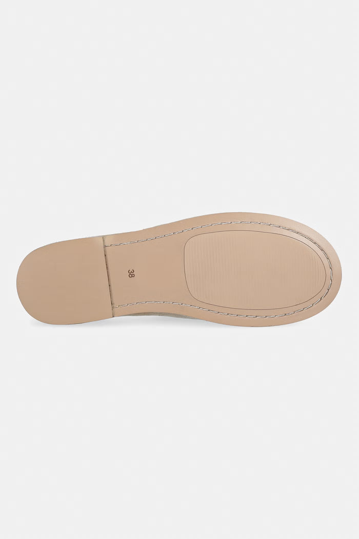 Women's beige suede loafers "Vesna"