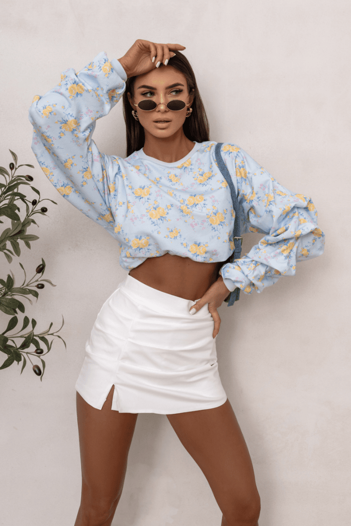 Дамска блуза REMY - Тъмносиня с цветен принт LaBalancia Roberto Fashion Store Set 5907378521364 UNI