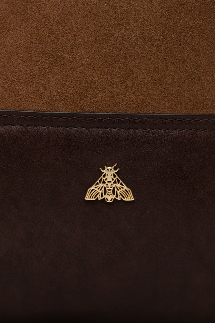 Women's brown suede bag "Patrizia"