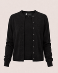 Women's Cashmere Cardigan Twin Sweater Set - black