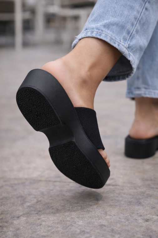 Women's Chipper Wide Band Mule Wedges - Comfortable Slip-On Wedge Sandals