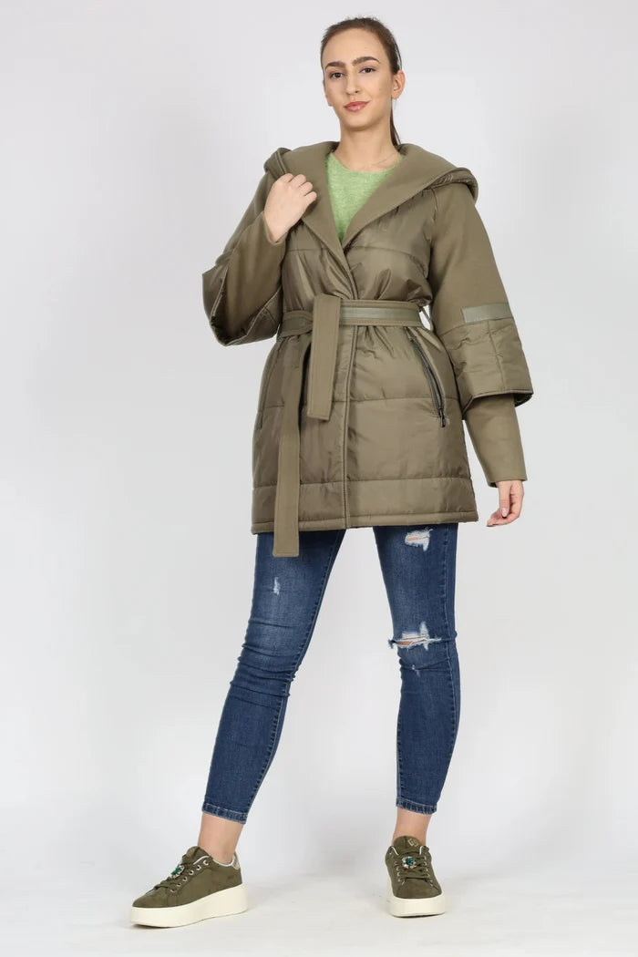 Дамско Палто, Зелен Roberto Fashion Roberto Fashion Store One piece AGS0612COAGRESPT38 38