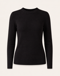 Women's Crew Neck Cashmere Sweater - Black