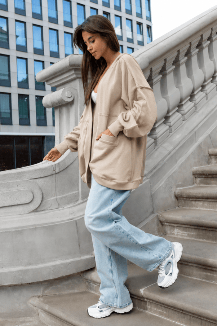 Дамска елегантна наметка в бежов цвят LaBalancia Roberto Fashion Store Set 5907378524495 L/XL