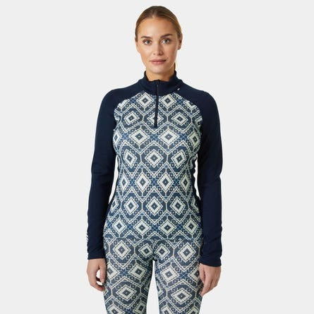 Women's Helly Hansen LIFA® Merino Midweight Graphic Half-Zip Base Layer