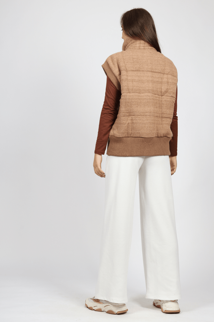 Women's Knitted Vest, Beige