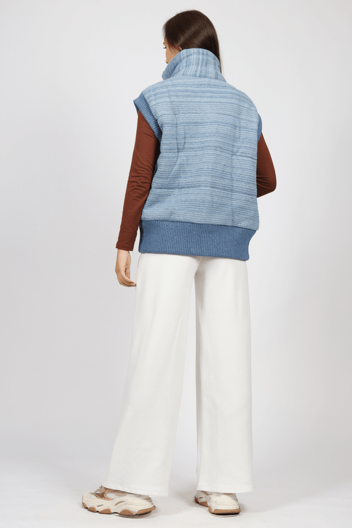 Women's Knitted Vest, Blue