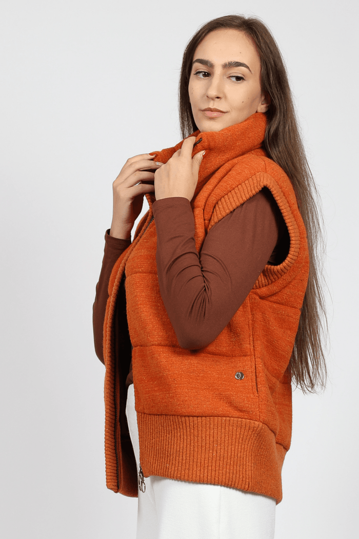 Women's Knitted Vest, Orange