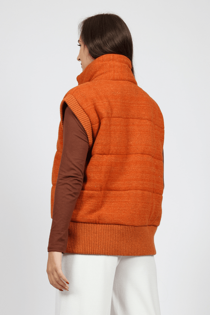 Women's Knitted Vest, Orange