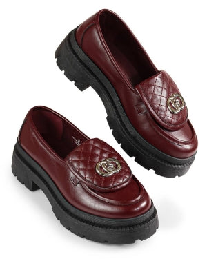 Platform Lug Sole Loafers - Round Toe Chunky Loafers