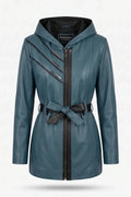 Дамско Кожено Яке, Син Roberto&Co Roberto Fashion Store Jacket LEA2511JCKPETBLTM XS