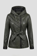 Дамско Кожено Яке, Зелен Roberto&Co Roberto Fashion Store Jacket LEA2511JCKGRNBLTM XS