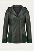 Дамско кожено яке Siena в зелен цвят Roberto&Co Roberto Fashion Store Jacket LEA2505JCKGRNVLR-XS XS