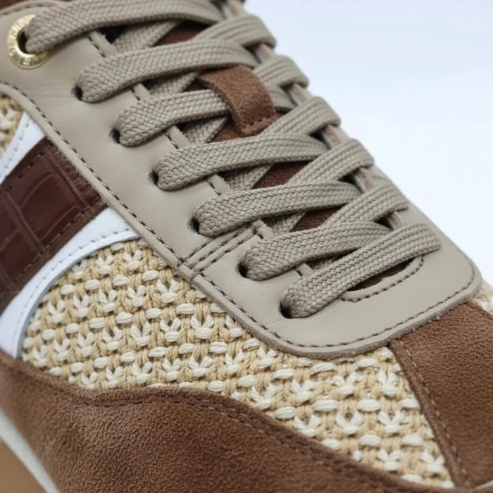 Дамски Кожени Спортни Сникърси с текстил, Кафяв Roberto&Co Roberto Fashion Store Sneakers NUS0402SNEBROTEX37 37