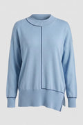 Дамска светло синя плетена блуза с дълъг ръкав за жени Roberto&Co Roberto Fashion Store Sweater FLC2207KNIBLSBLS-S/M S/M