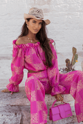 Дамски комплект лен - MIA, Ricamo Pink (розов) LaBalancia Roberto Fashion Store Set 5907378522132 XS/S